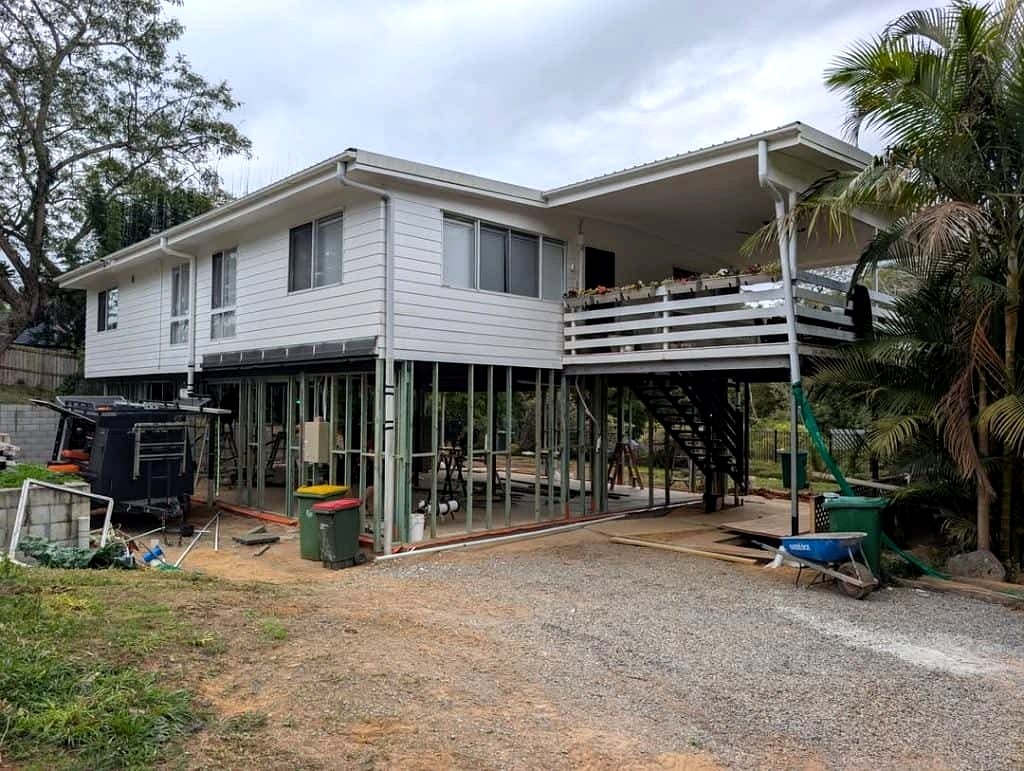 House restumping in progress Cairns new stumps
